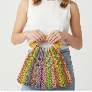 Boho Multicolor Handcrafted Women's Crochet Tote Bag Large
